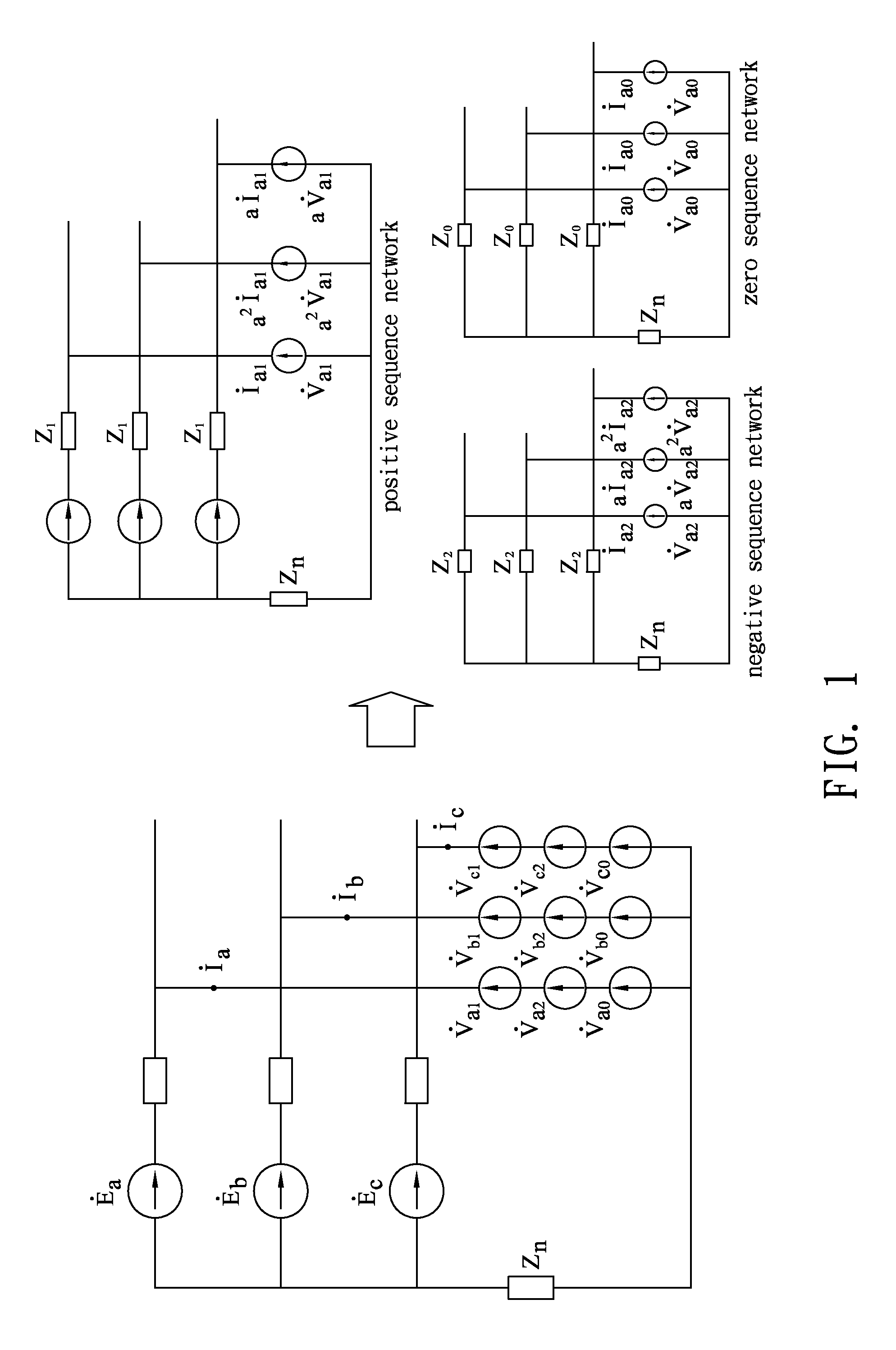 Microgrid power distribution system and power flow asymmetrical fault analysis method therefor