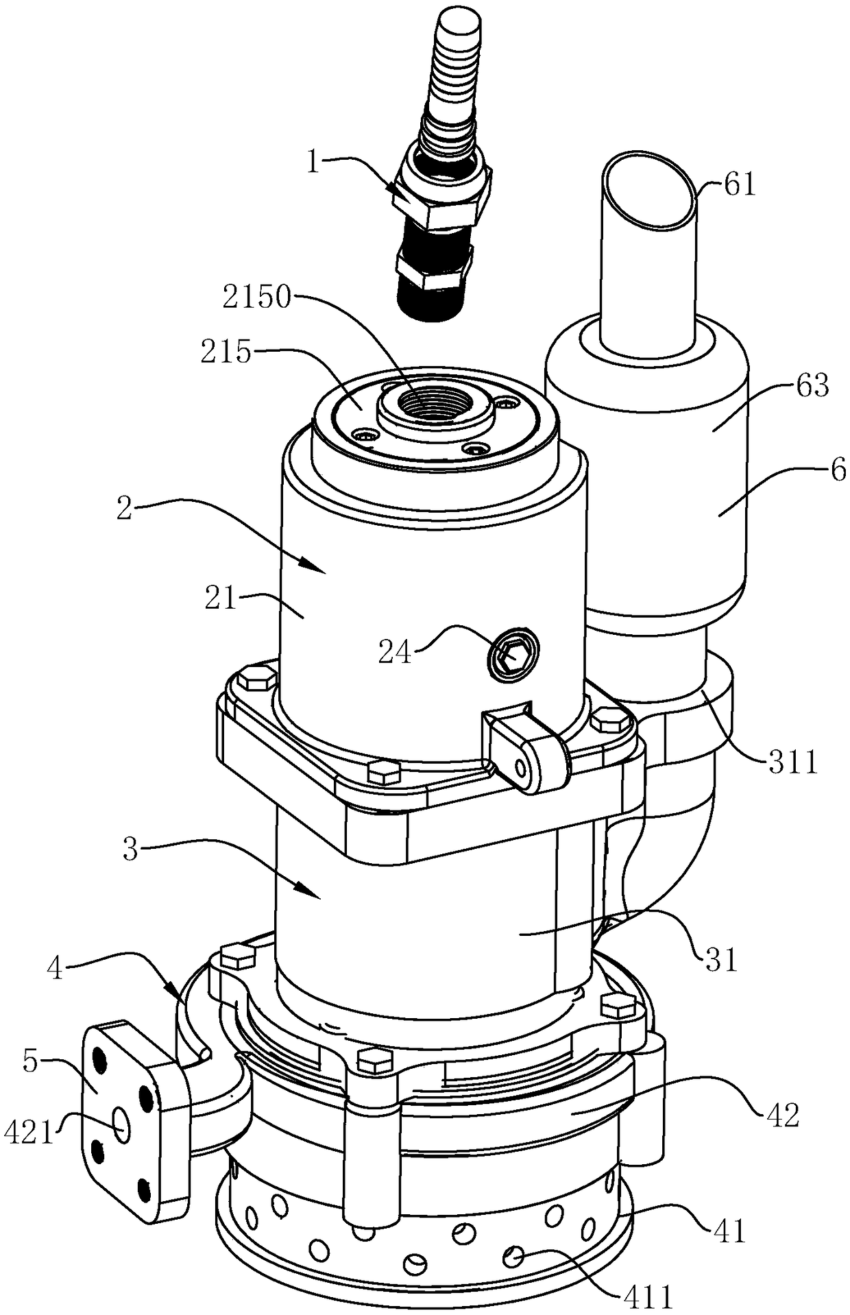 Pneumatic diving pump and use method thereof