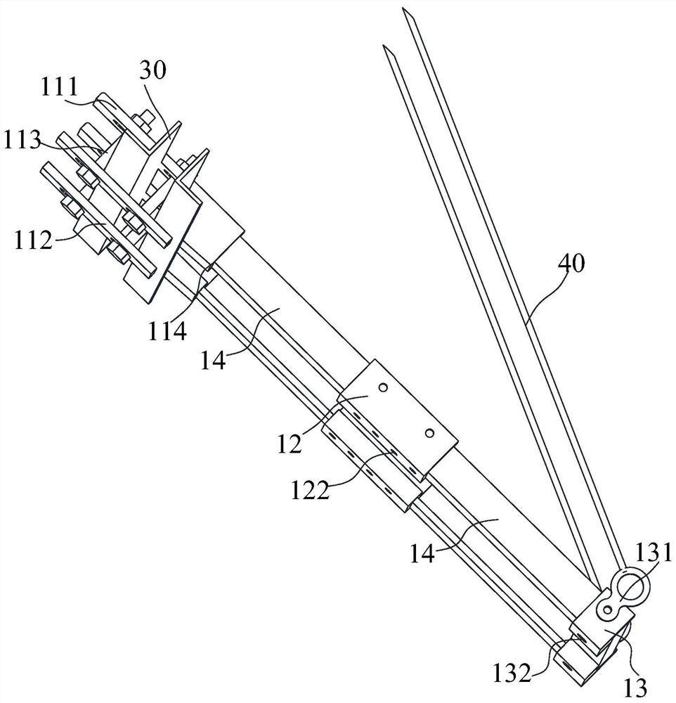 Aerial work platform of power transmission line tower cross arm