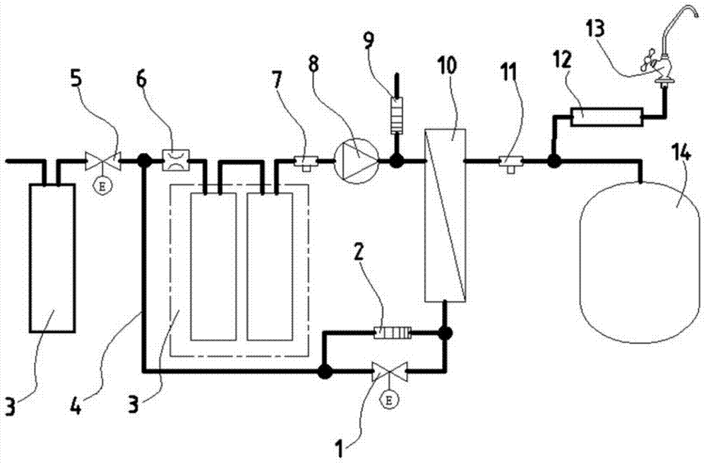 Water-saving reverse osmosis water purifier