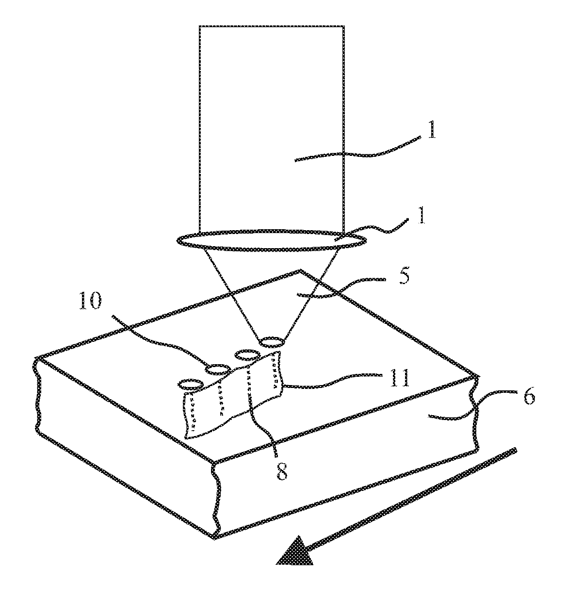 Method of laser processing for substrate cleaving or dicing through forming “spike-like” shaped damage structures