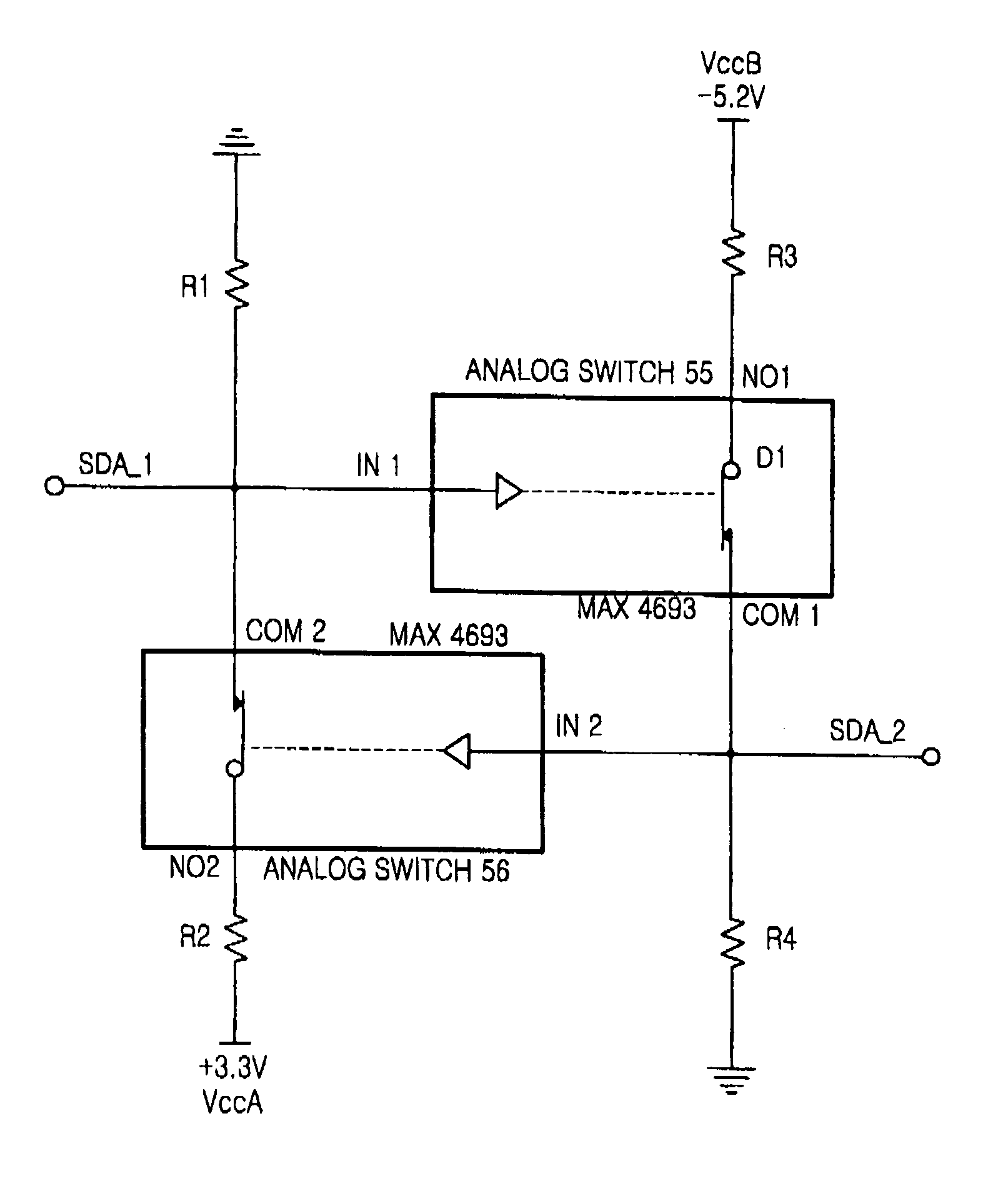 Bi-directional signal level shift circuit