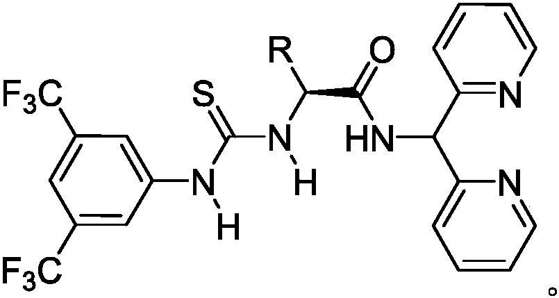 Thiourea-dipicolinamide catalyst as well as preparation method and application thereof