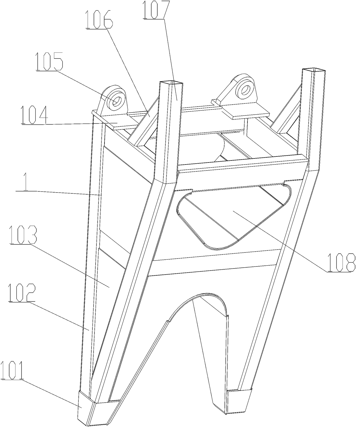 Pinion and rack drilling rig derrick structure and installation method thereof