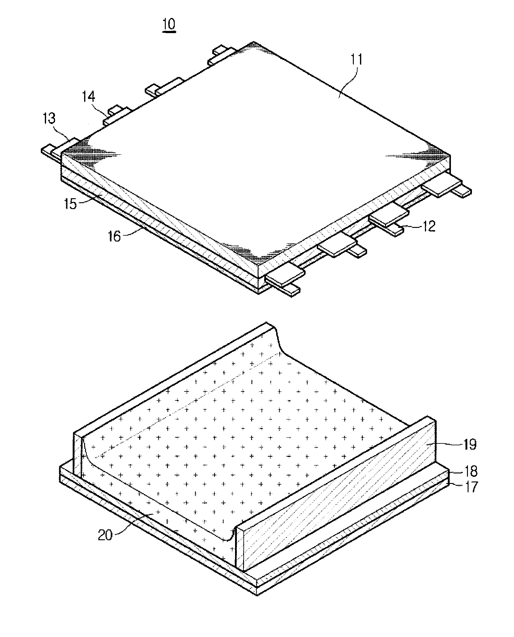 Ac-plasma display devices using metal nanoparticles or nanostructures and method for manufacturing the same