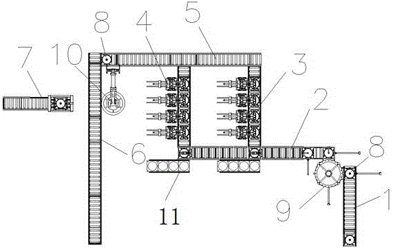 Integrated primary explosive production line, and workshop plane layout structure thereof