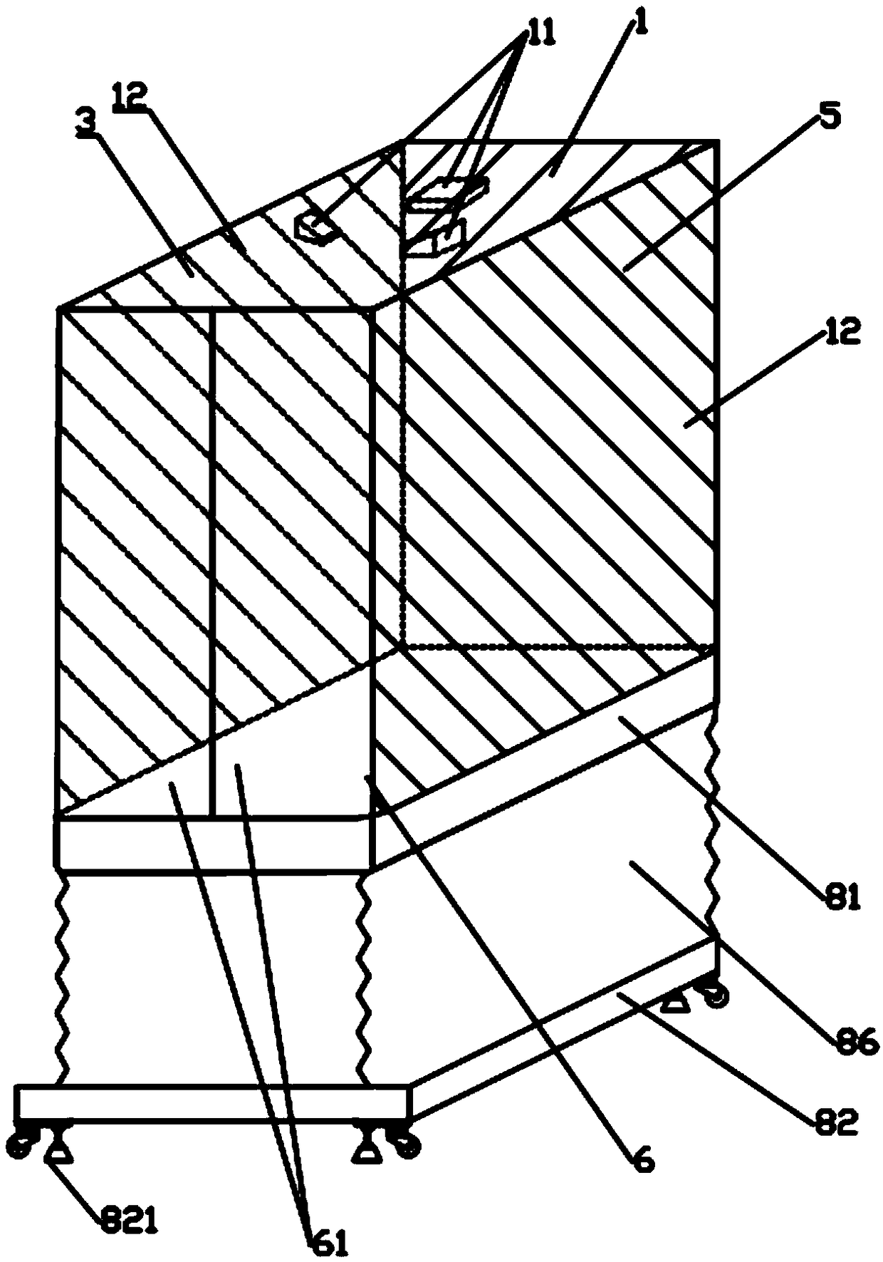 Movable three-sided wrap-around front-hanging simulator