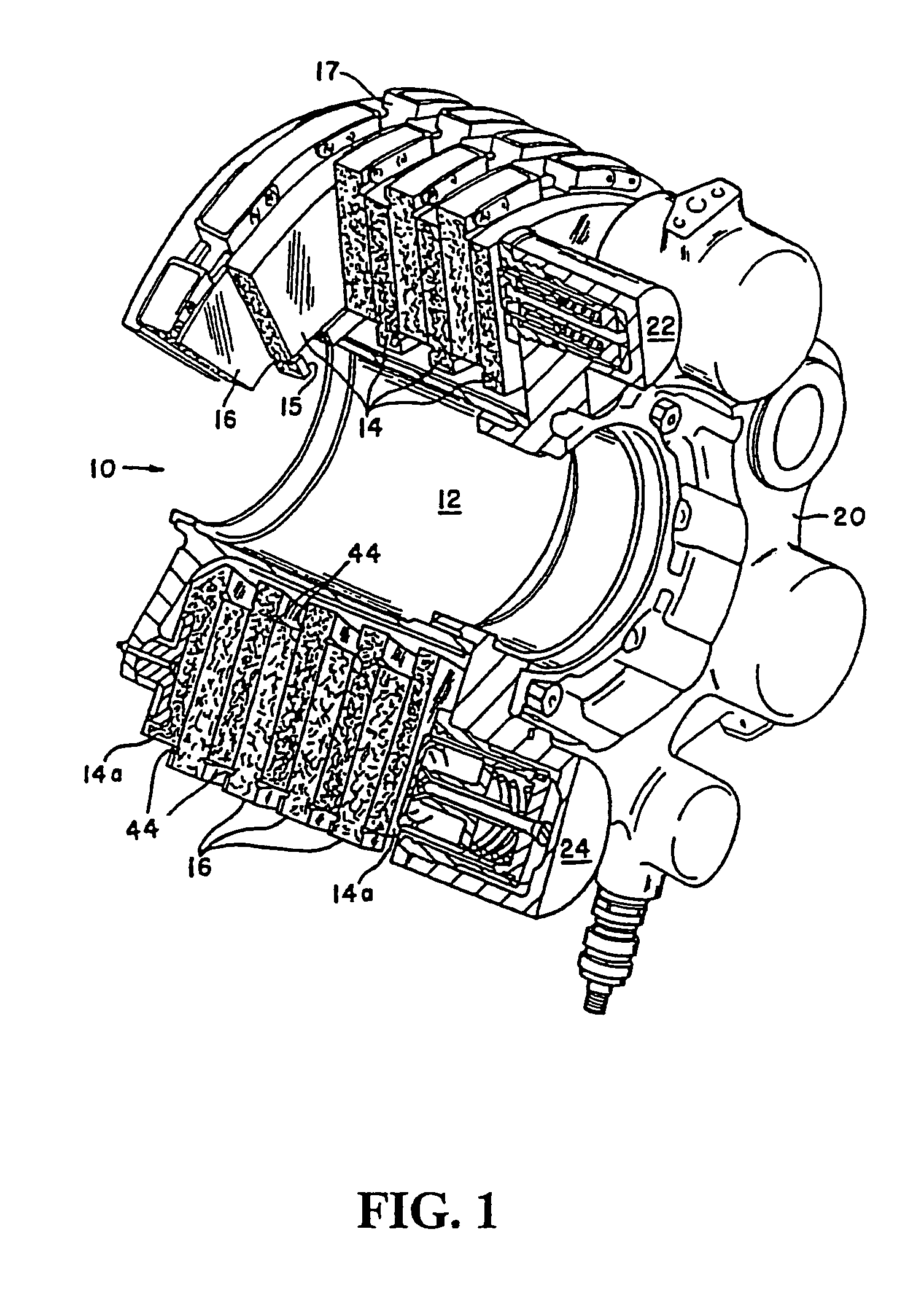 Composite friction disc with structural core and refurbishable lining elements