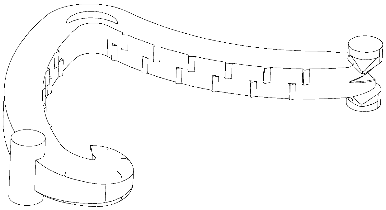 Degradable tissue clip injection mold and processing process