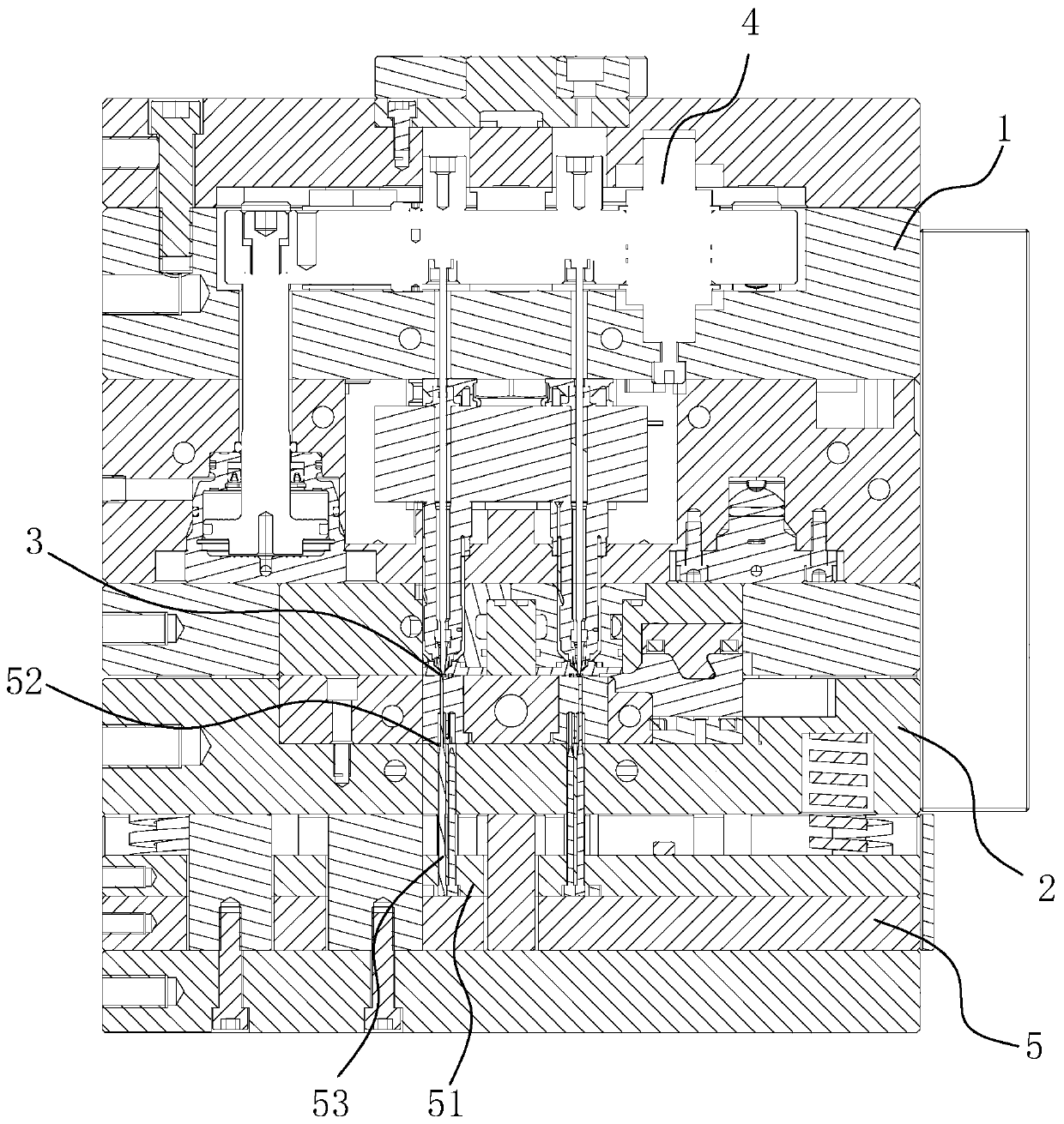 Degradable tissue clip injection mold and processing process