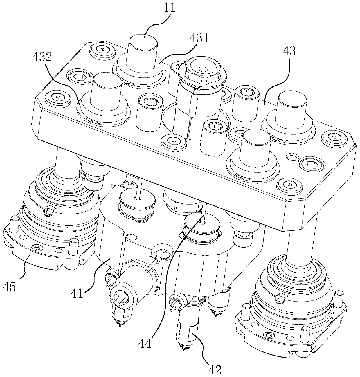 Degradable tissue clip injection mold and processing process