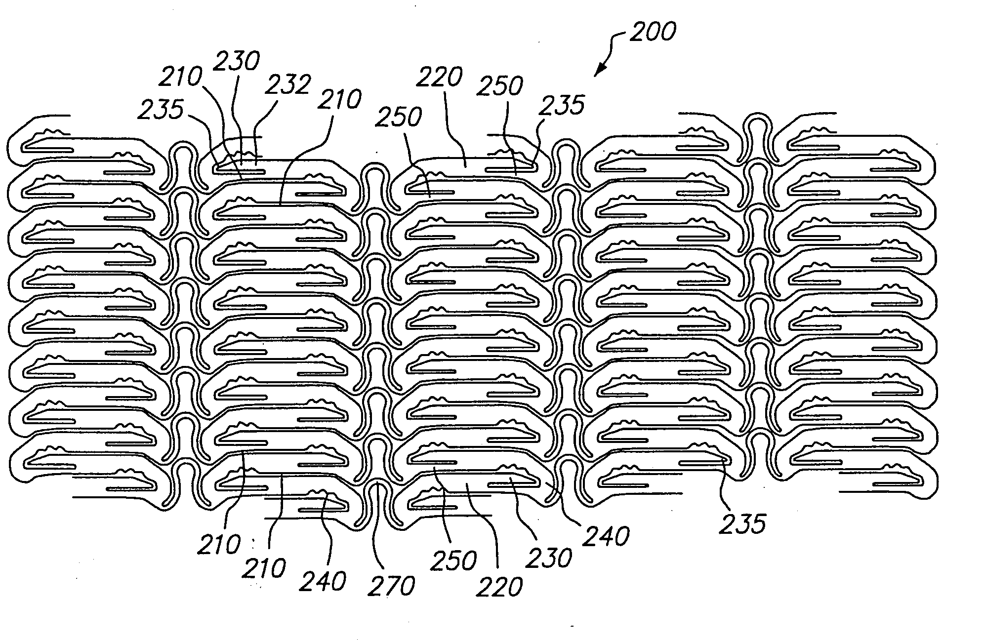 Expandable medical device with locking mechanism