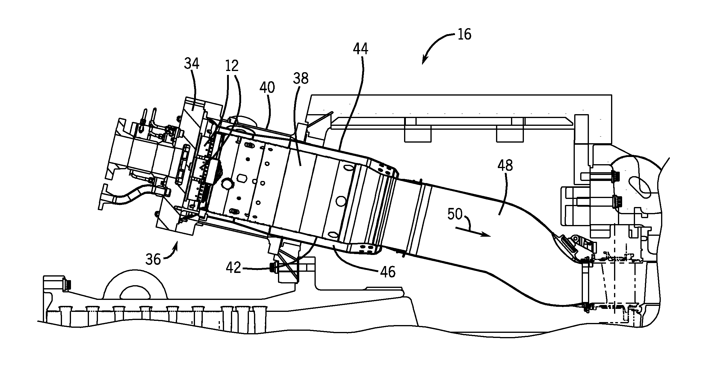 System for premixing air and fuel in a fuel nozzle