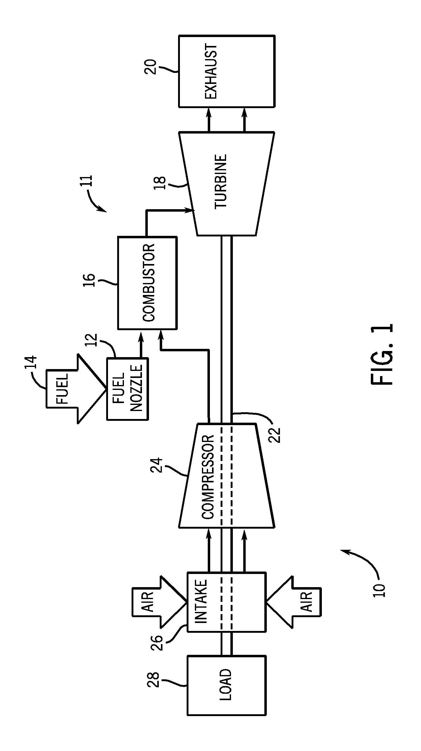 System for premixing air and fuel in a fuel nozzle