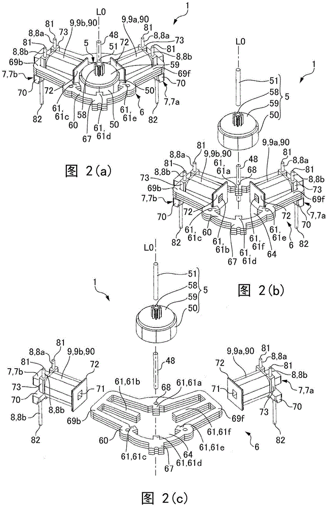 Motor, Motor device and pointer type display device