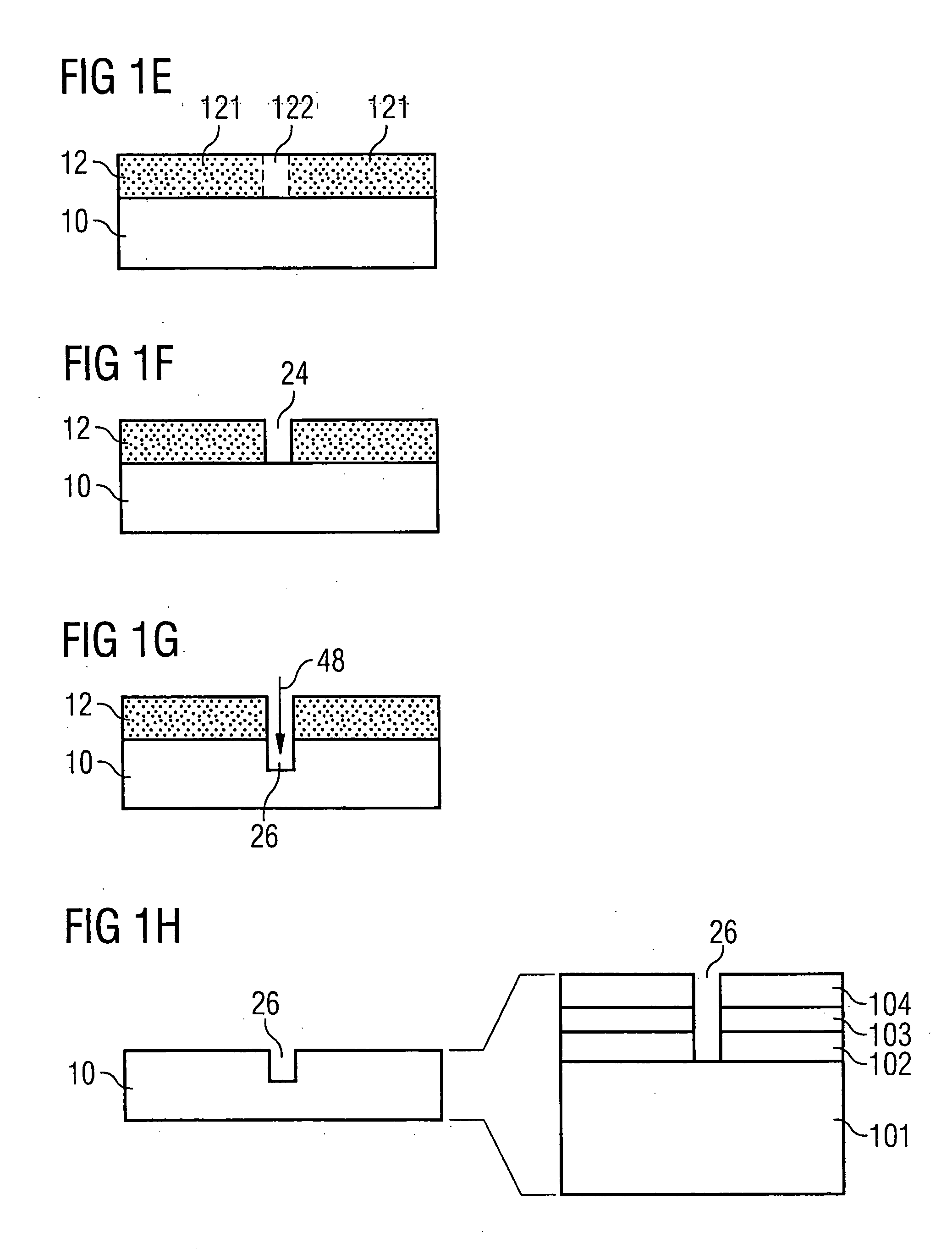Method for forming a trench in a layer or a layer stack on a semiconductor wafer