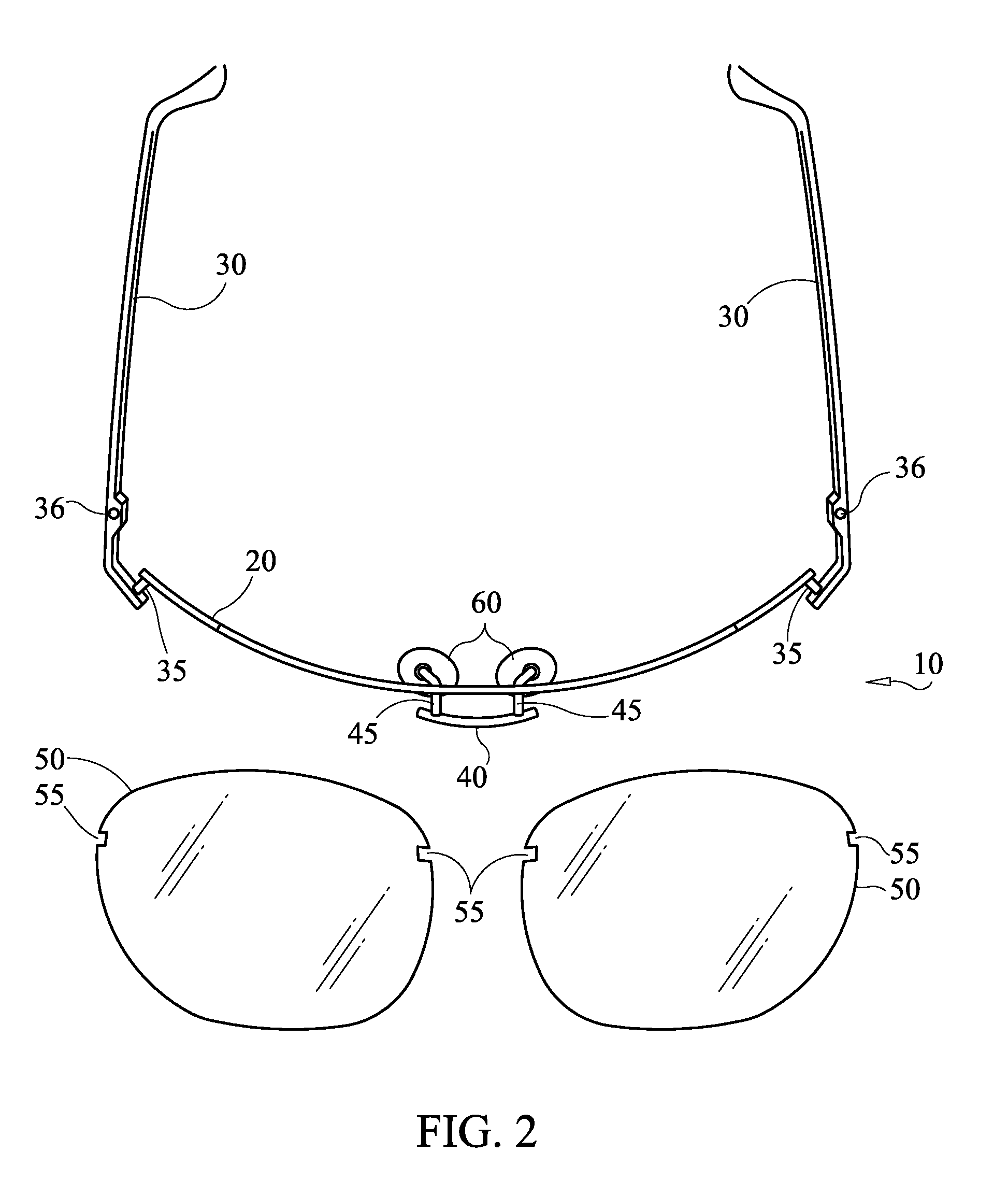 Replaceable-lens eyewear and kit