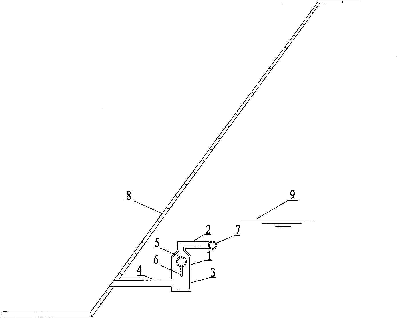 Floating ball type one-way drainage valve on slope or retaining wall