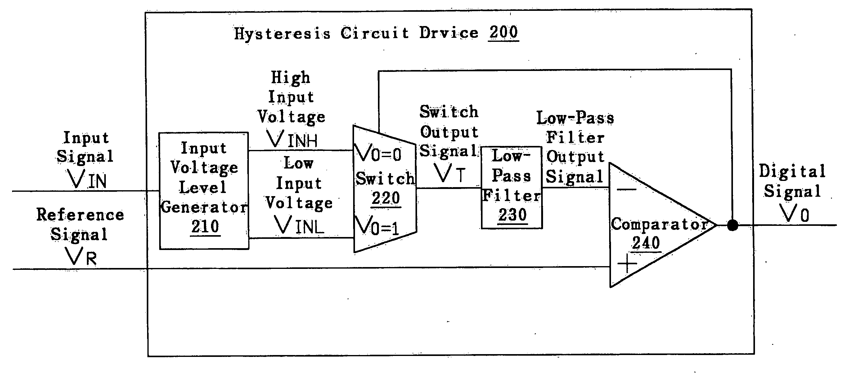 Hysteresis circuit device