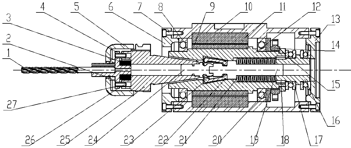 Floating quick-change end effector for deburring