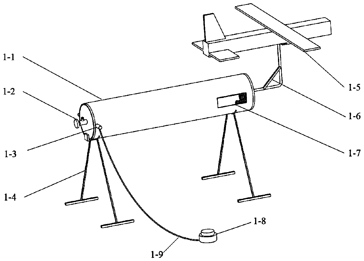 Knocking combustion ejection fixed wing unmanned aerial vehicle taking-off system