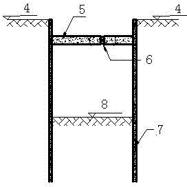 Compressible device of deep foundation pit horizontal inner support