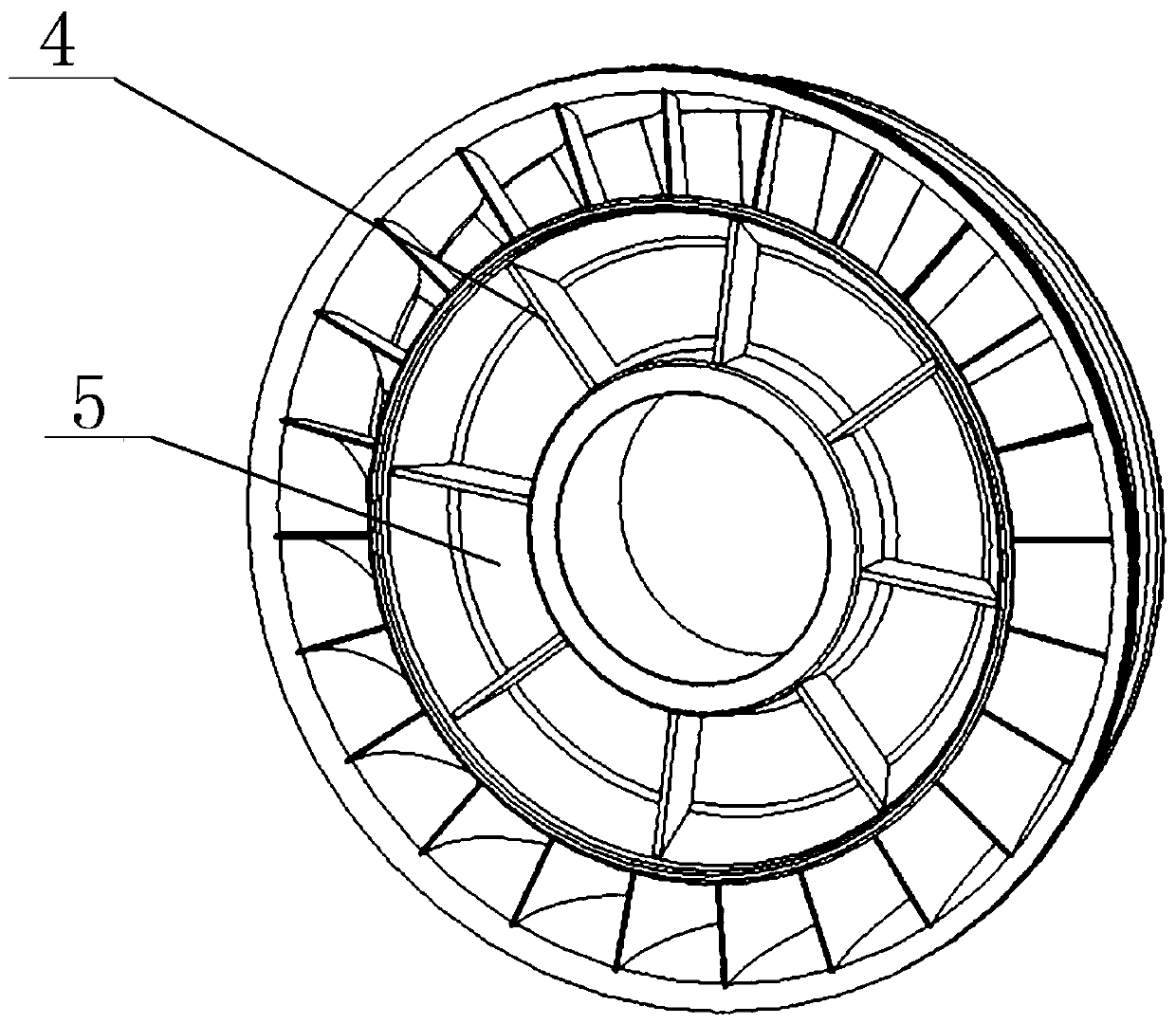 Mixed flow fan and motor