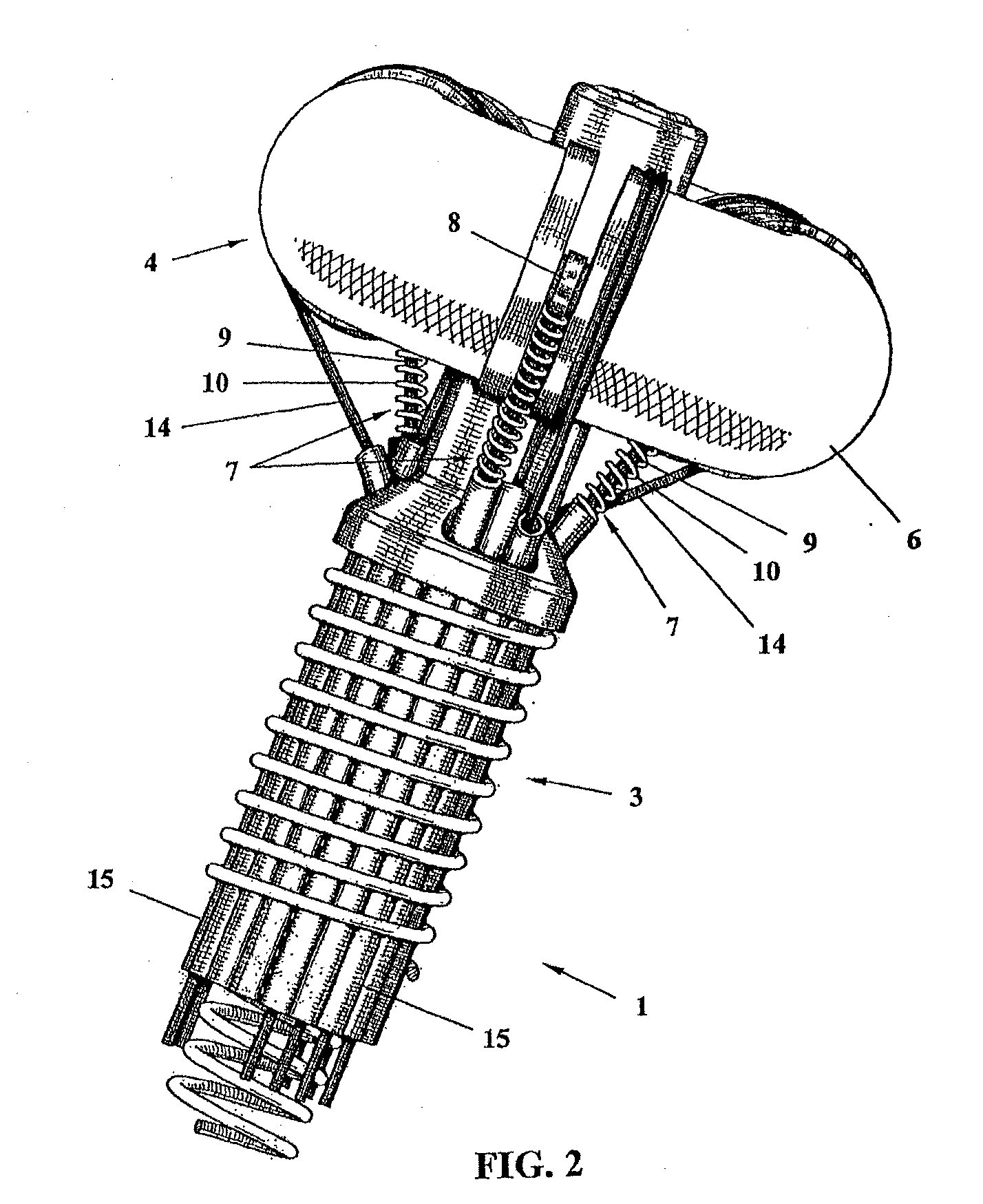 Instrument comprising a cable or tube provided with a propulsion device