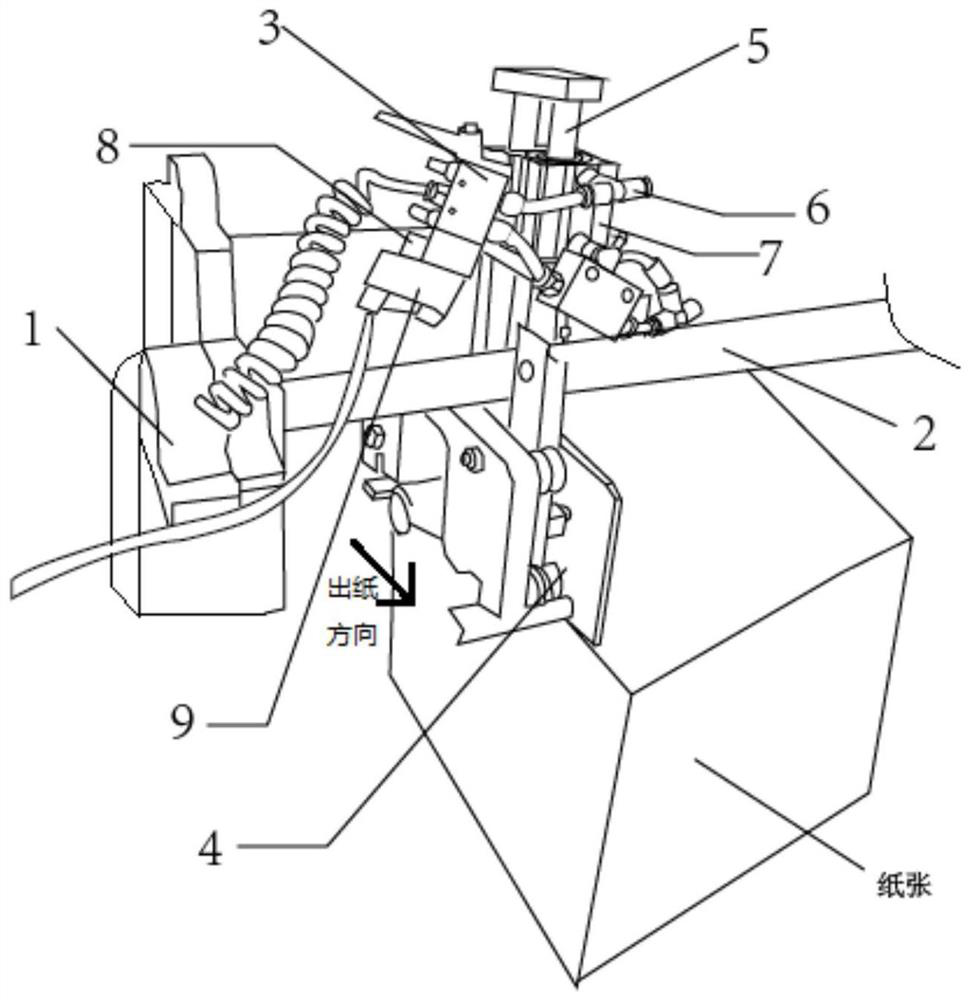 Splitting machine sampling device for gravure production line