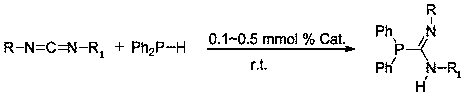 Method for preparing phosphine guanidine compound