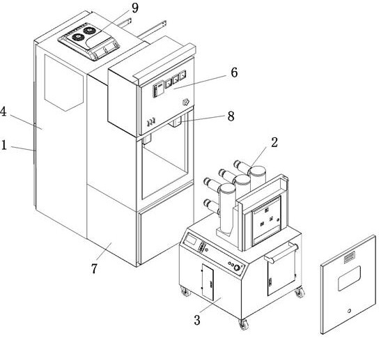 A heat-dissipating and dust-proof high-voltage switch complete set of equipment