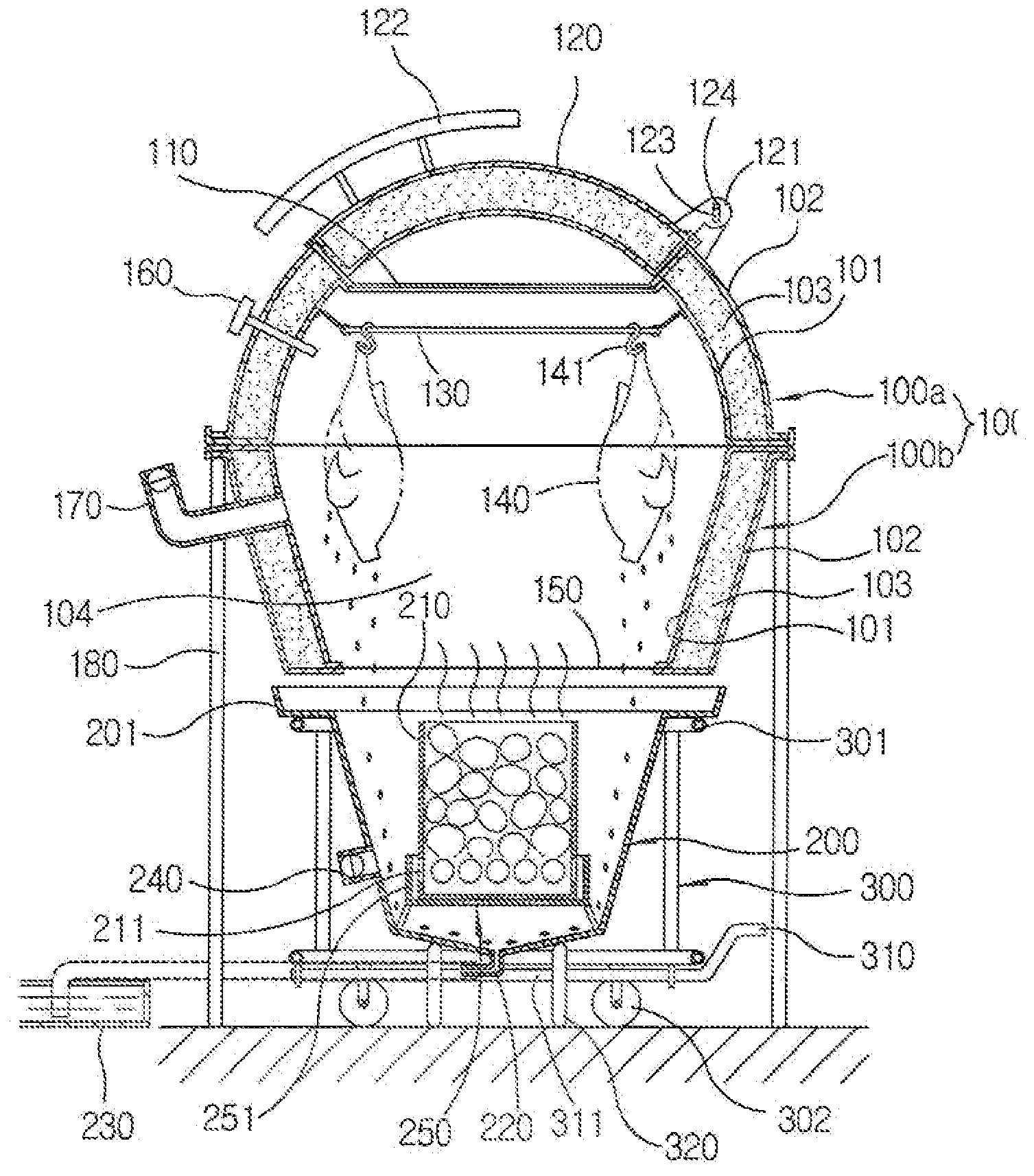 Oven cooker for barbecue