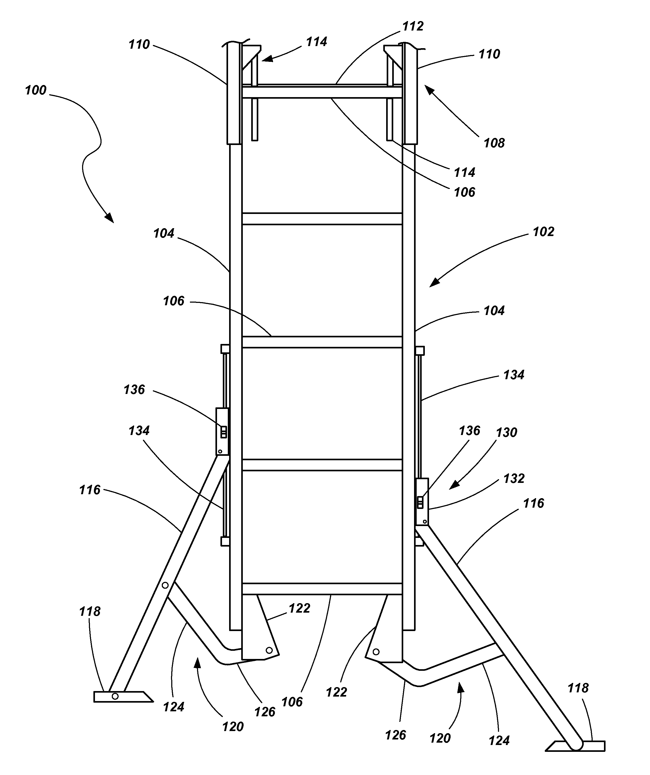 Adjustable ladders and related components