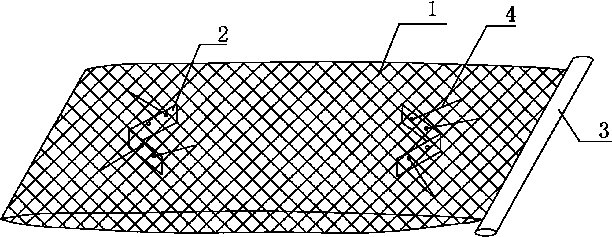 Seabed cage-breeding device for comb shells