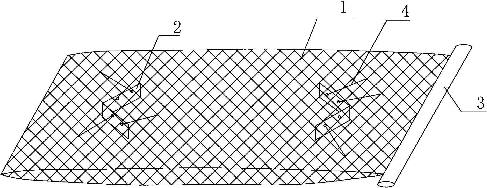 Seabed cage-breeding device for comb shells