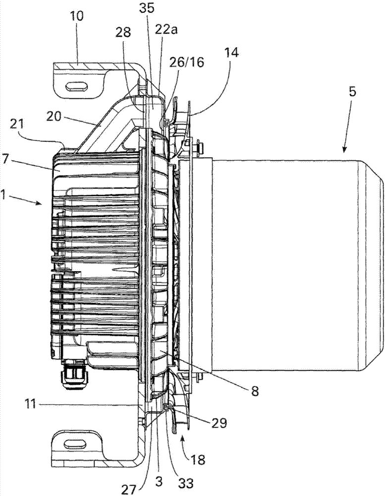 Active cooling of a motor