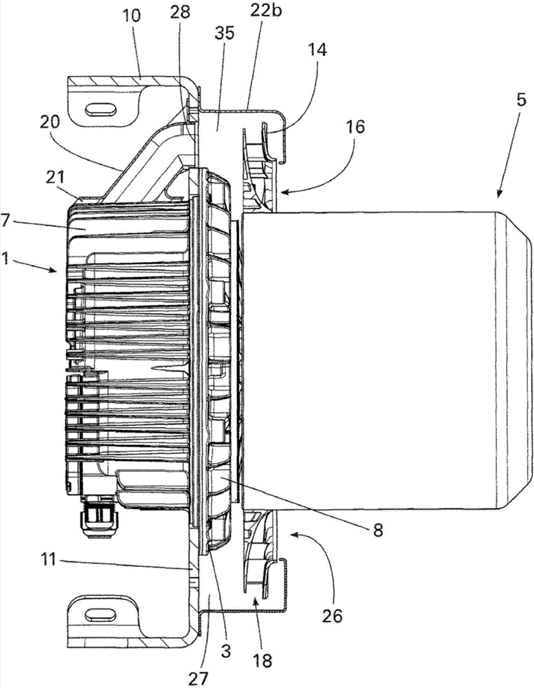 Active cooling of a motor