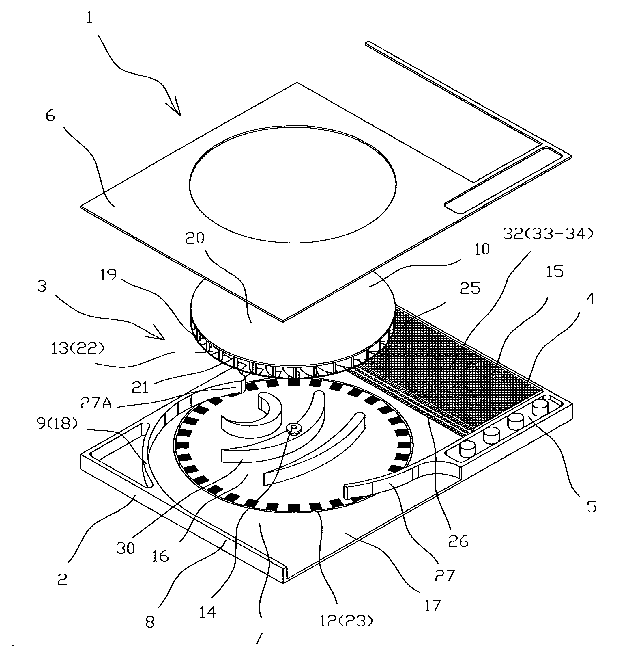 Thin air processing device for heat ventilation air conditioning system