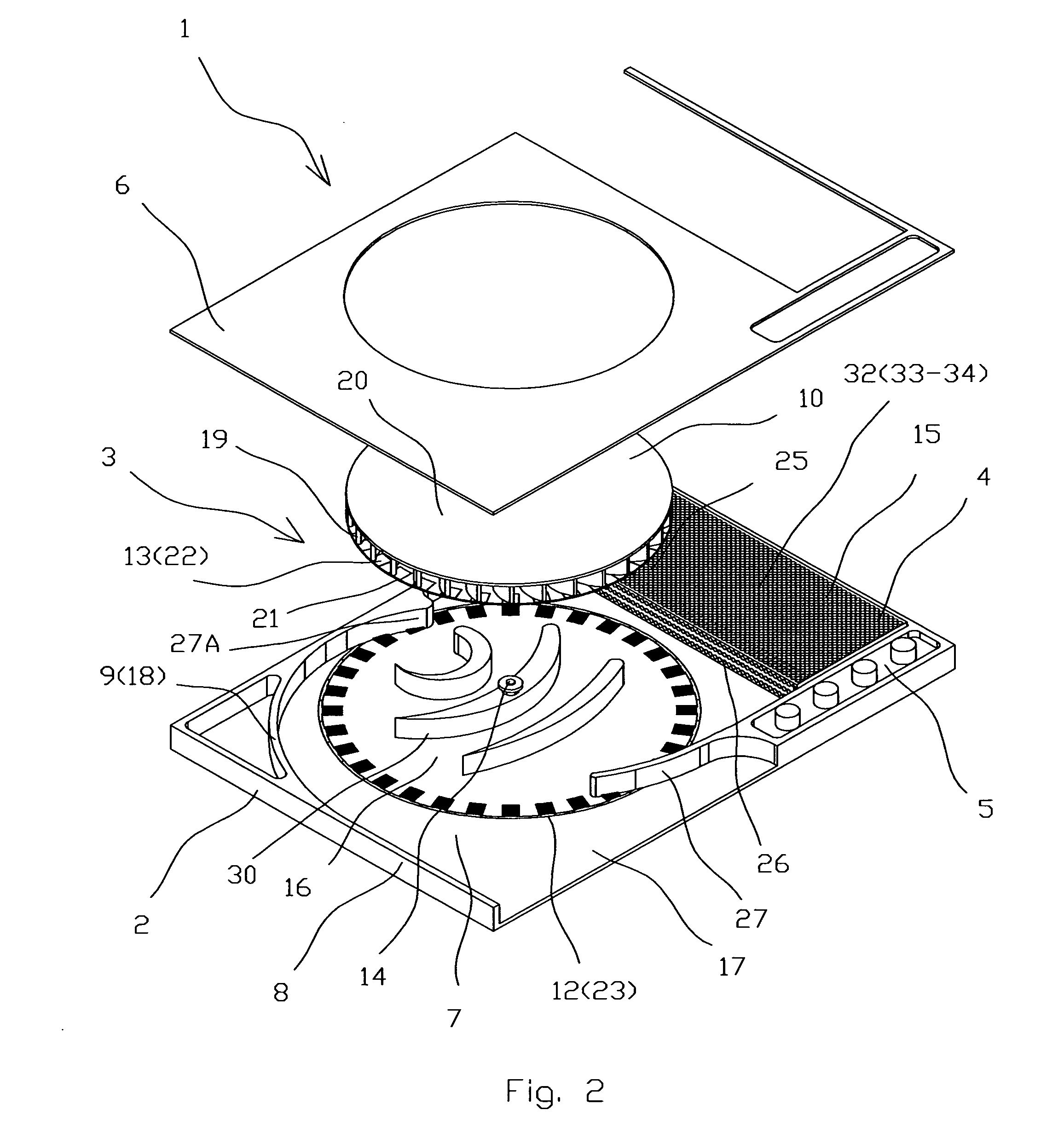 Thin air processing device for heat ventilation air conditioning system