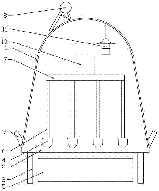 Insect prevention greenhouse for trichosanthes kirilowii planting