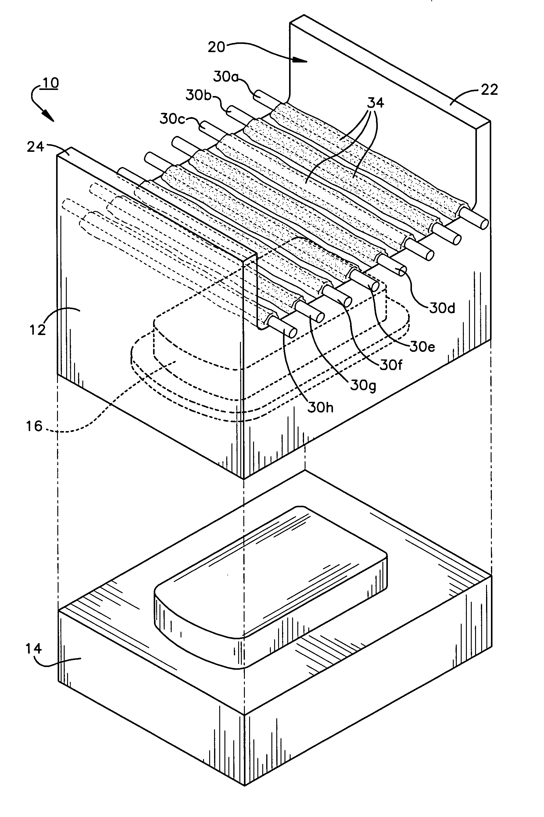 Heat transfer system for a mold