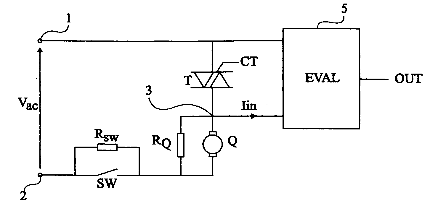 Detection of the state of the elements of an electric branch comprising a load and a switch