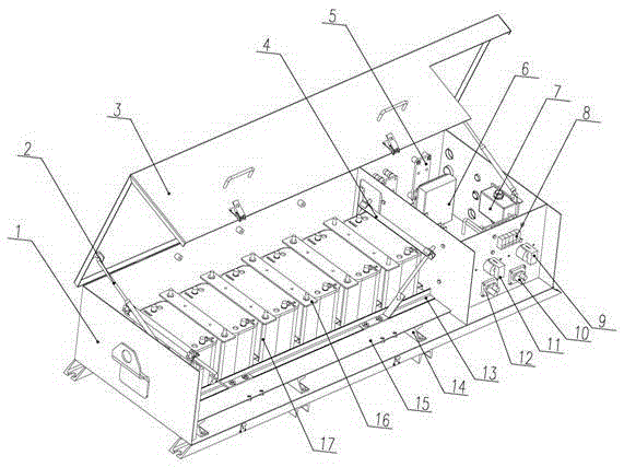 A low-voltage power supply device for mining electric wheel dump truck