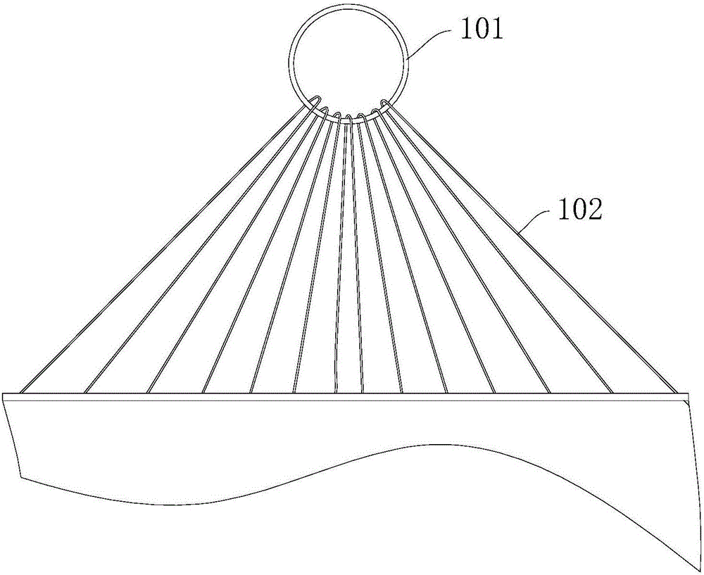 Hammock end side connecting structure and weaving method thereof