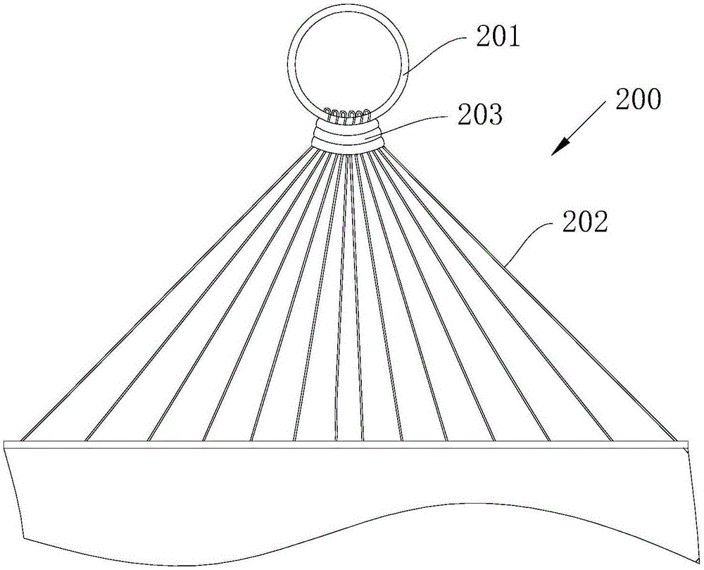 Hammock end side connecting structure and weaving method thereof