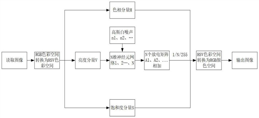 Visual perception method and system based on biological neural network and stochastic resonance