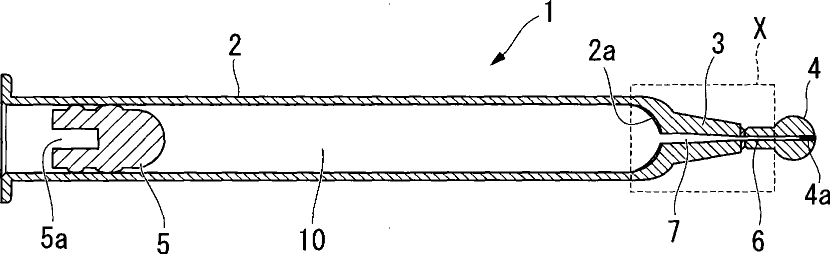 An ampoule usable as a syringe and a syringe unit comprising the ampoule