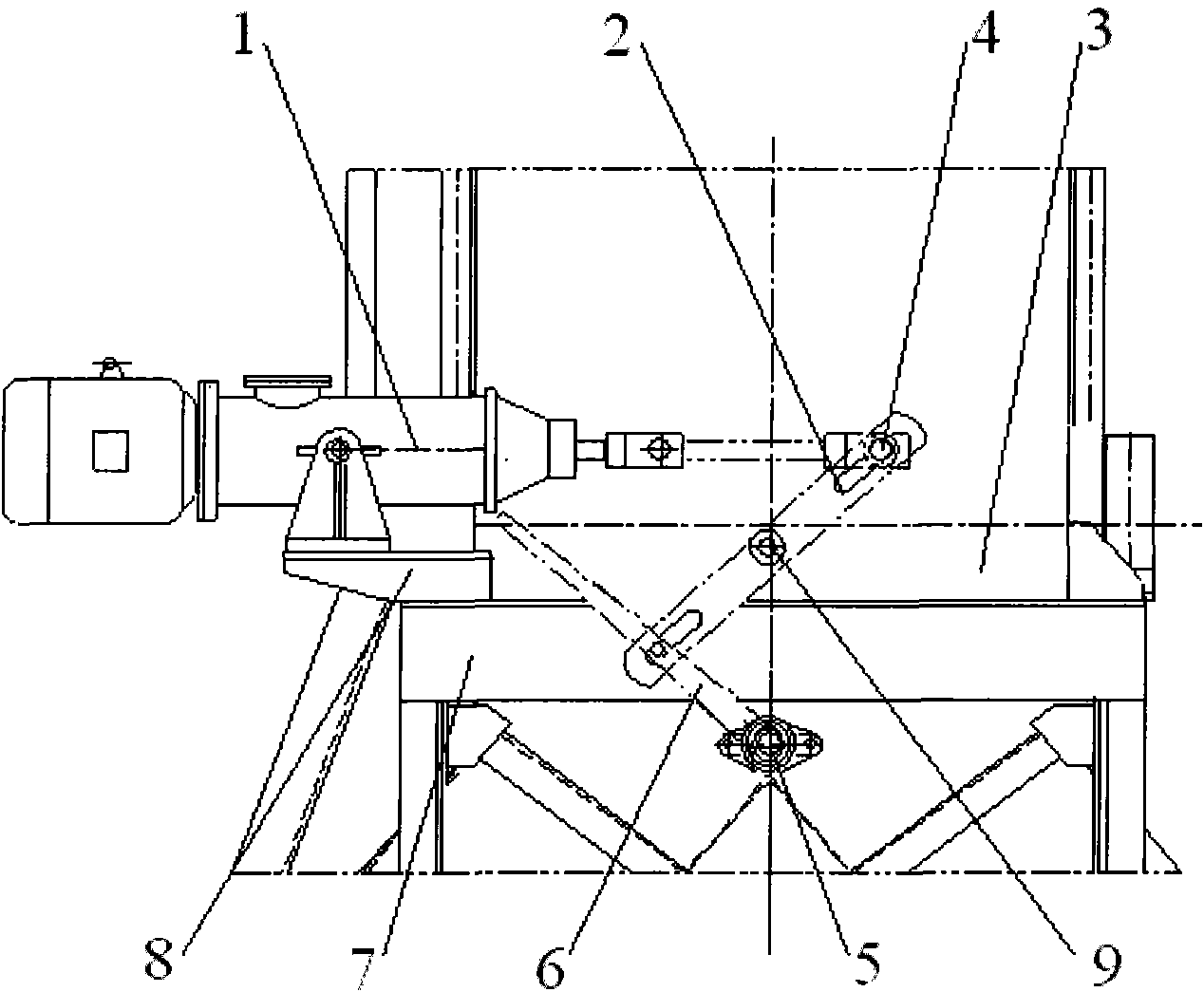 Single-side discharger of discharge trolley of fixed belt conveyer