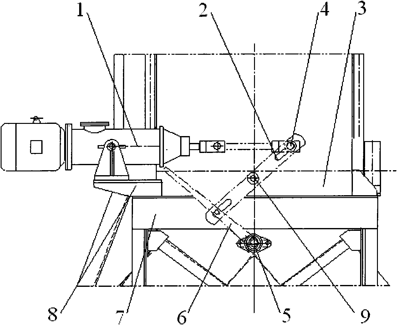Single-side discharger of discharge trolley of fixed belt conveyer