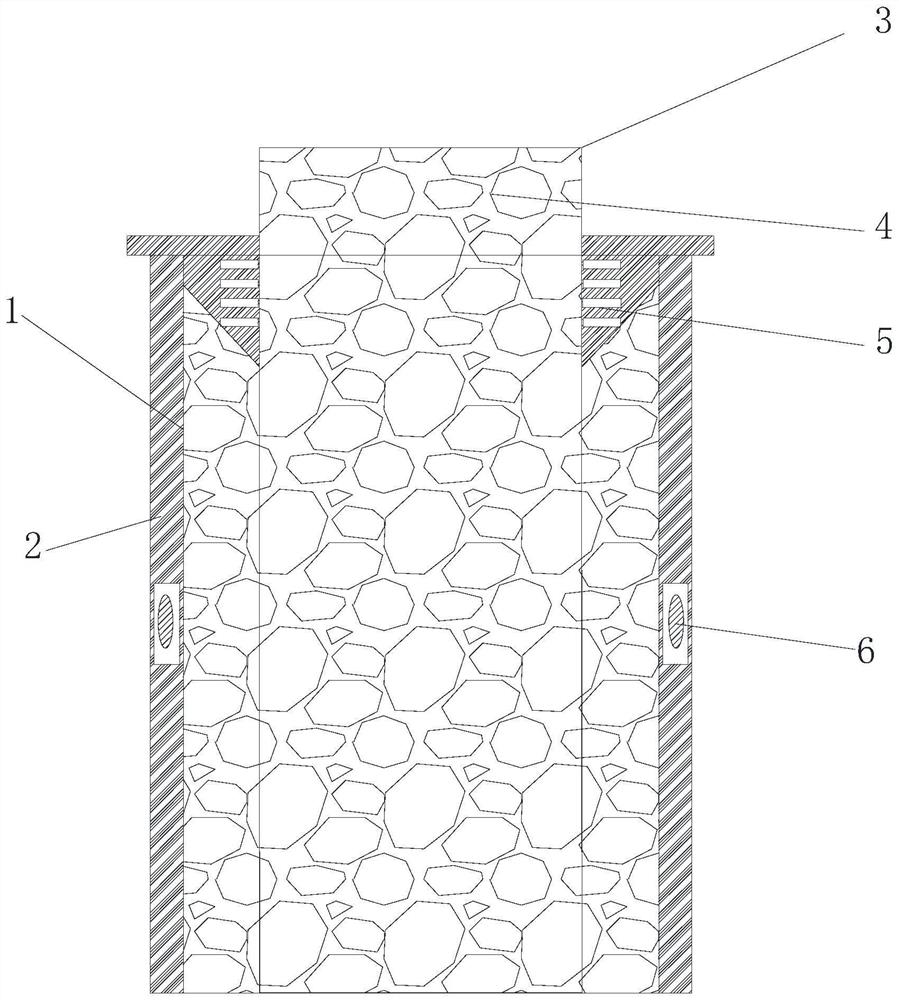 FRP-steel-block coal gangue concrete combined supporting structure and construction method